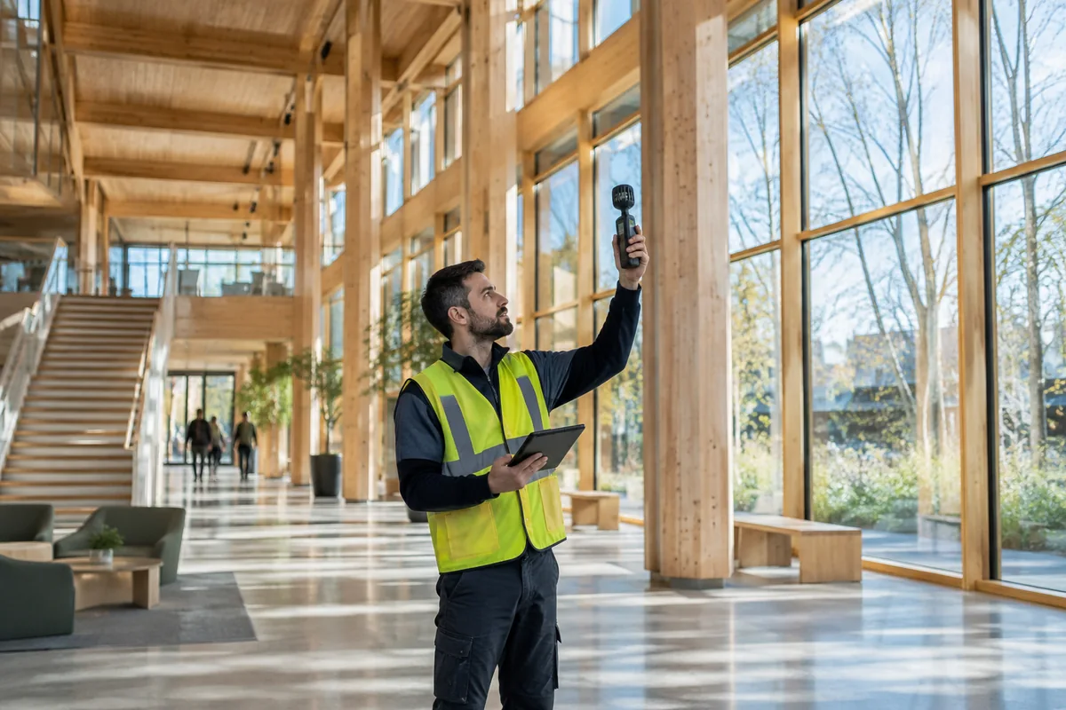 Assessing environmental conditions inside a building.