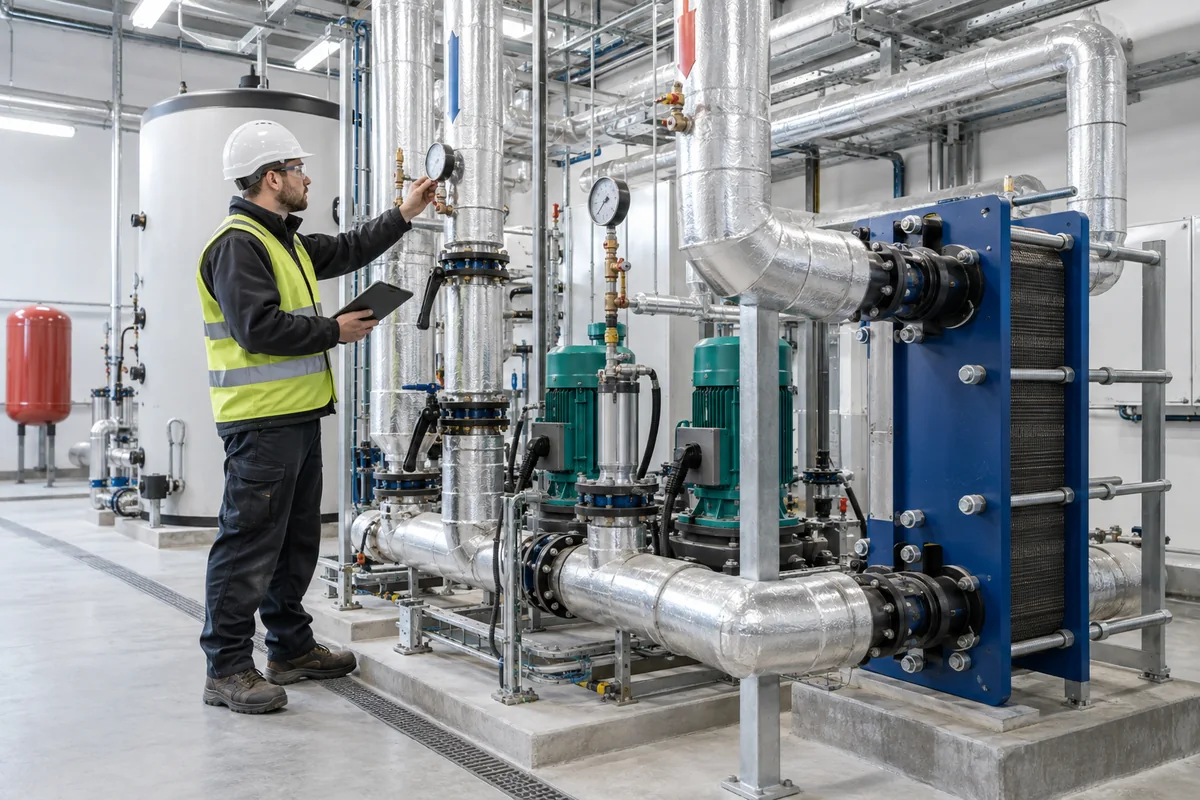 Checking instruments and operating conditions in a thermal system.